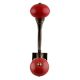 Solid Red Ceramic Antique Iron Hooks